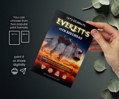 Avatar The Last Airbenderinvite template, customizable, Share or Print,  | AH884